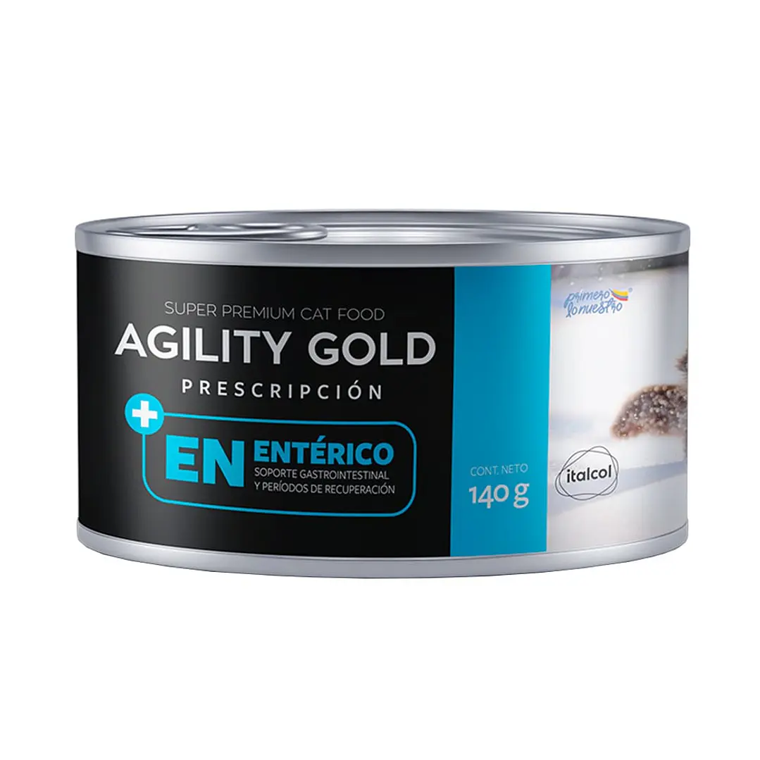 Alimento Lata Agility Gold Enterico Gato 140g 1
