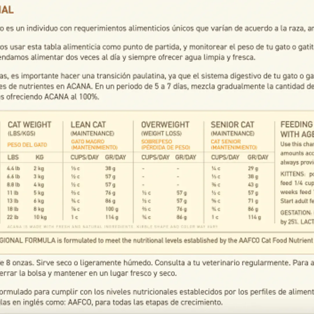 Alimento Acana Meadowlands Para Gatos 1.8kg 3