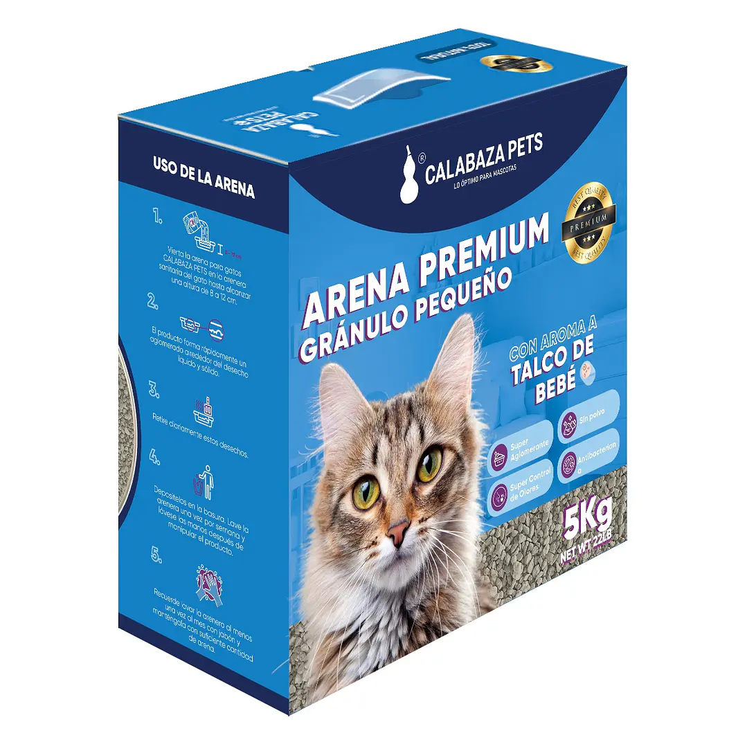 Arena Para Gatos Calabaza Premium 5 Kg 1