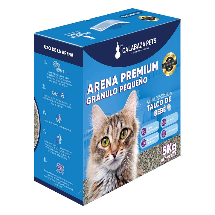Arena Para Gatos Calabaza Premium 5 Kg 1
