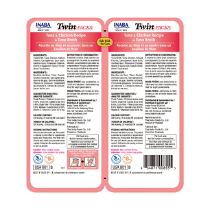 Snack Inaba Para Gato Twin Packs En Caldo 80g