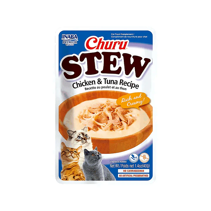 Inaba Cat - Stew Receta De Pollo Y Atun 40 Gr 1