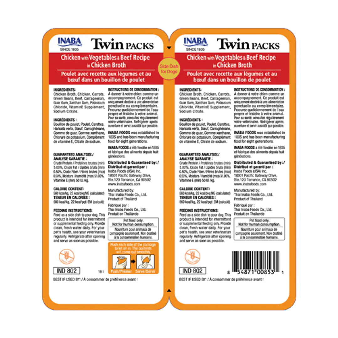 Alimento Inaba Dog Twin Packs 80g 4