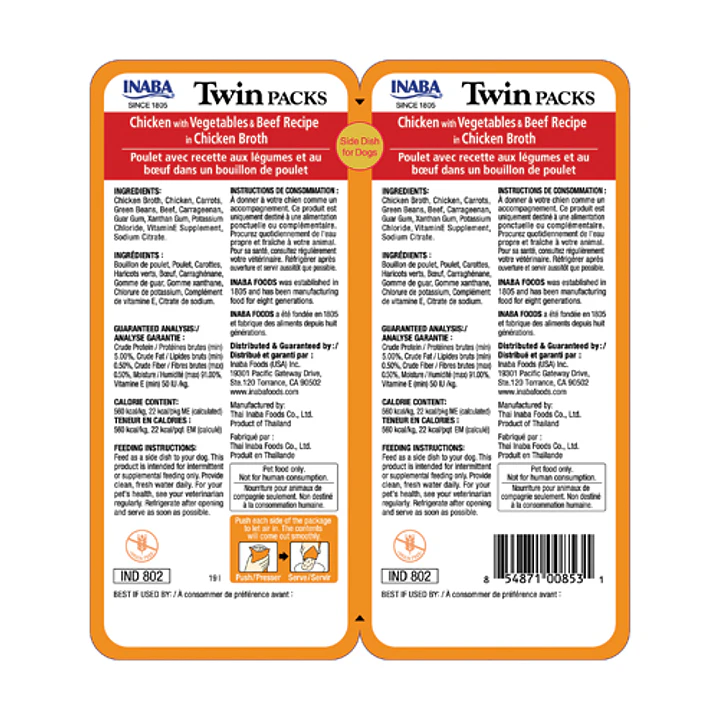 Alimento Inaba Dog Twin Packs 80g 4