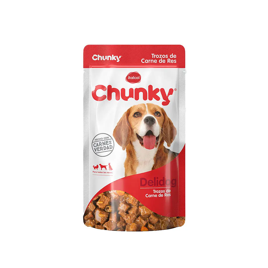Alimento Humedo Chunky Delidog Carne 100g 1
