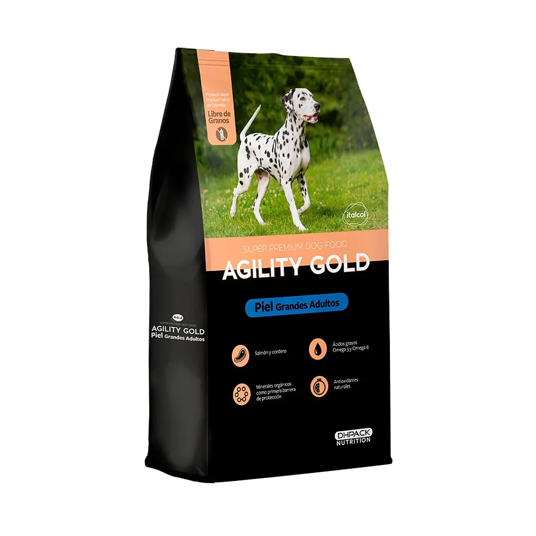 Alimento Agility Gold Perro Grandes Adultos Piel  1