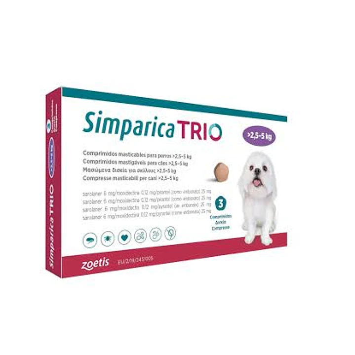 Simparica - Trio Perros De 2,5 Hasta 5kg 1
