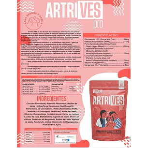 Suplemento Artrives Articulaciones Perro Gato 30 Nuggets