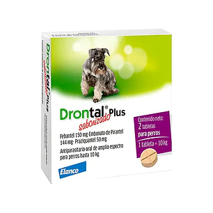 Drontal Ps Antiparasitario Perros Pequeño X 2 Tabletas 10kg