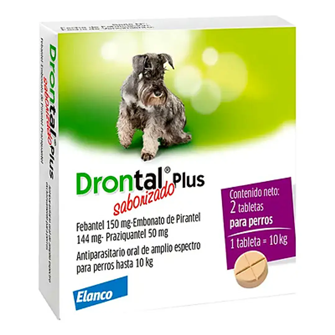 Drontal Ps Antiparasitario Perros Pequeño X 2 Tabletas 10kg 1