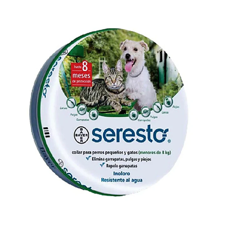 Collar Antipulgas Bayer Seresto Perros Gatos Hasta 8 Kg 1