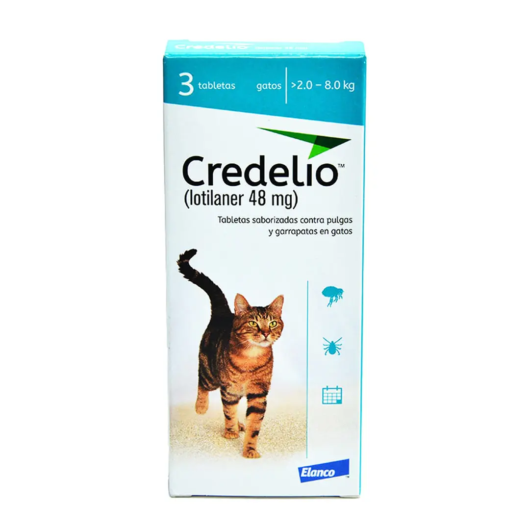 Antipulgas Y Garrapatas Credelio Gato 3 Tab - 2.0 - 8.0kg 1