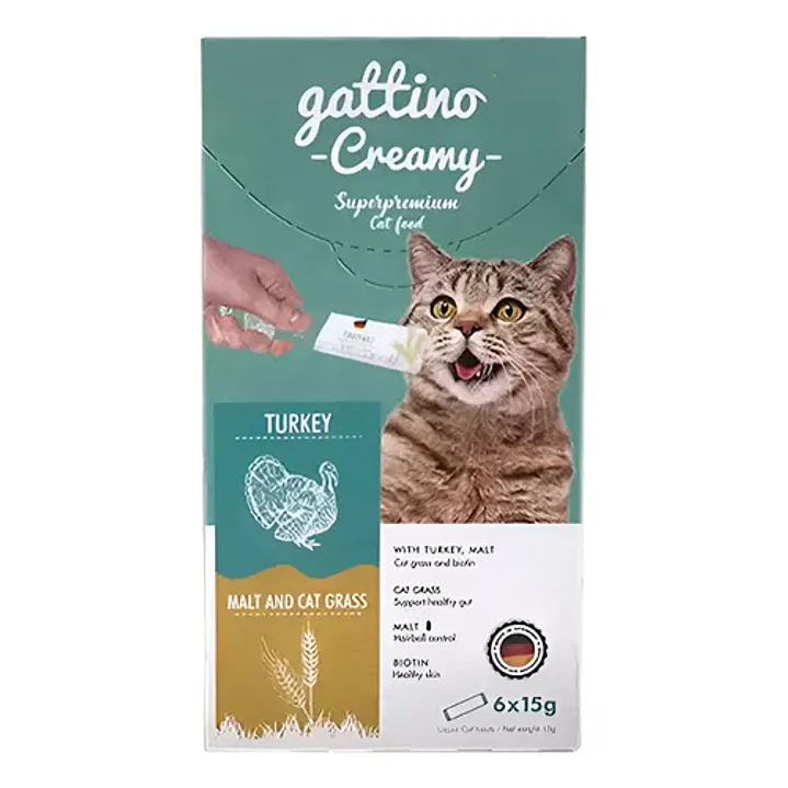 Snack Gattino Creamy Premium Turkey Caja X 6und 1