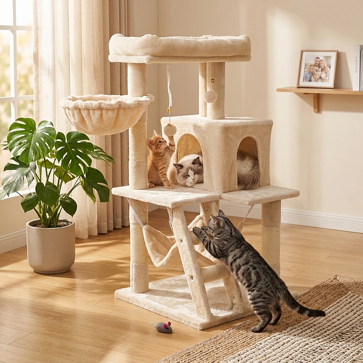 Gimnasio Rascador Para Gatos Atom Desarmable 1