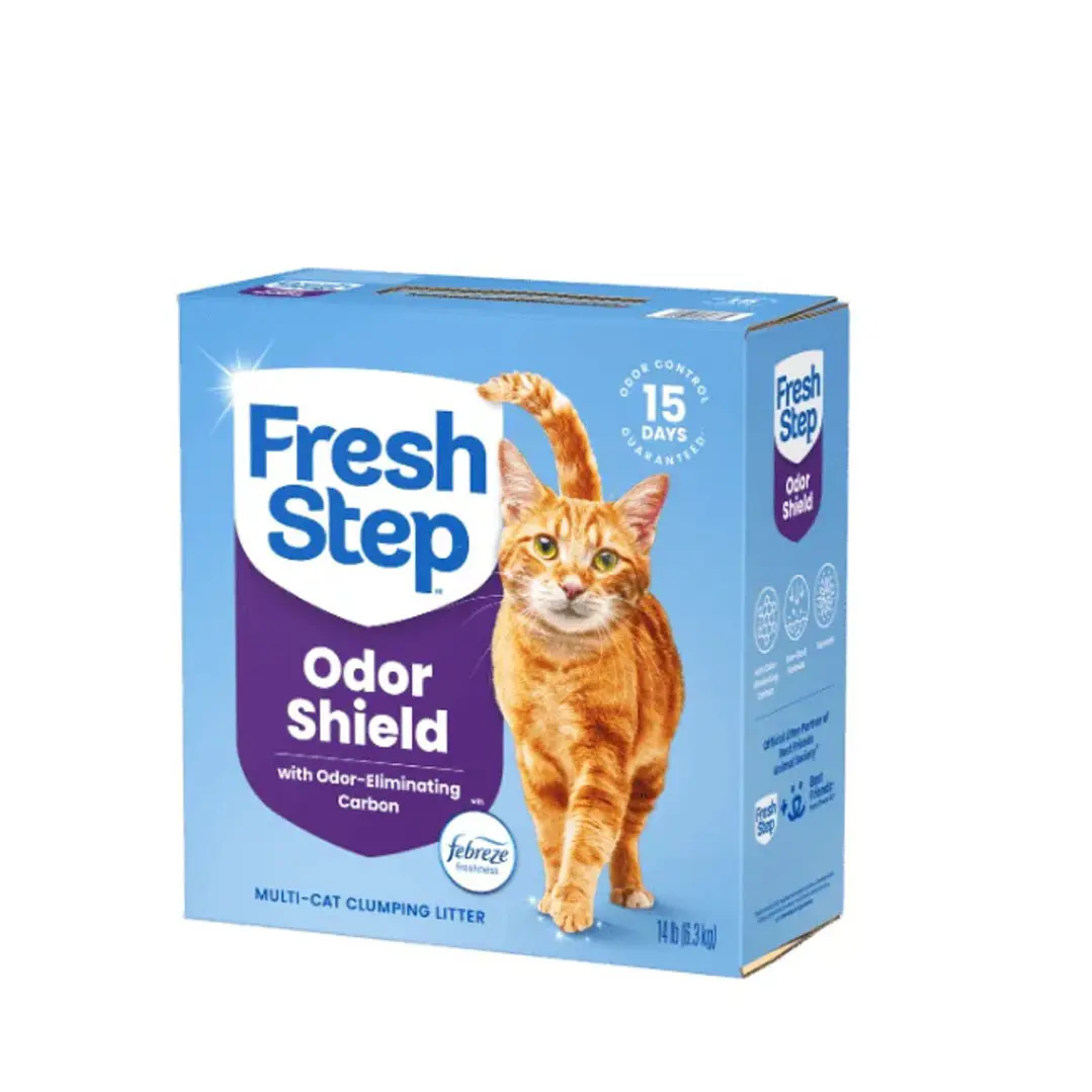 Arena Para Gatos Fresh Step Multi Cat Aglomerante Con Febreze  13