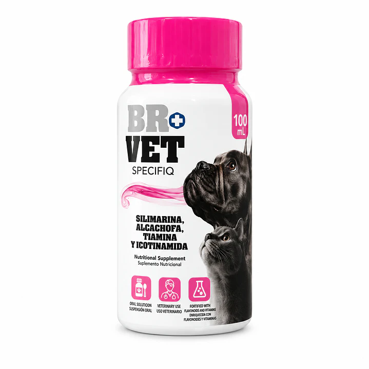 Suplemento Br Vet Silimarina, Alcachofa, Tiamina, Nicotinamida 100ml 1