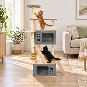 Gimnasio Rascador Desarmable Para Gatos Anubis
