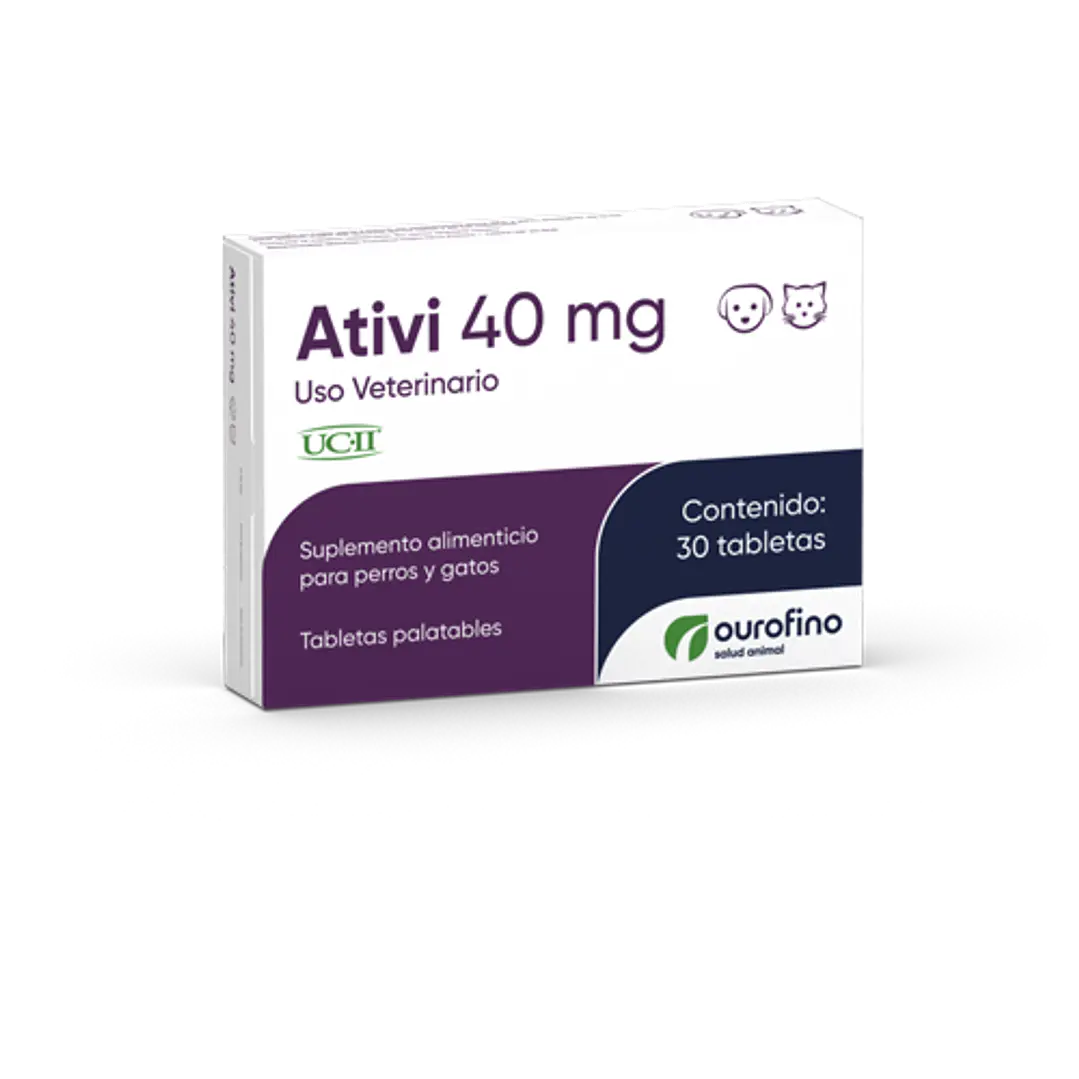 Ativi Colágeno 40mg 30 Tabletas Perro/gato 1