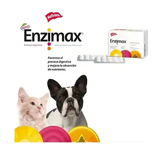 Suplemento Digestivo Perros Y Gatos Enzimax Caja 20 Tabletas