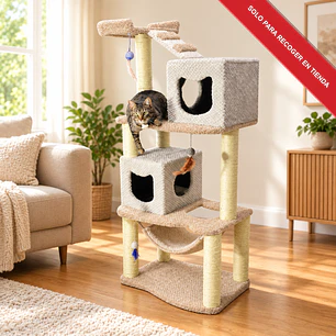 Gimnasio Rascador Para Gatos Doble Casa