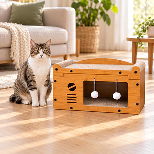 Casa Sofá Rascador De Cartón Para Gato