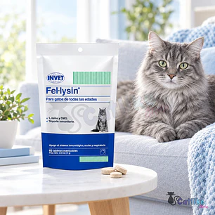 Suplemento Fel-lysin L-lisina Para Gatos X 60 Masticables