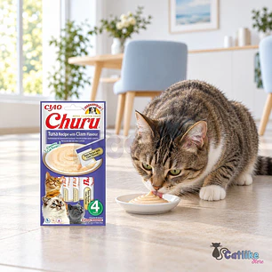 Snack Para Gato Cremoso Inaba Churu 14 Gr/4 Und