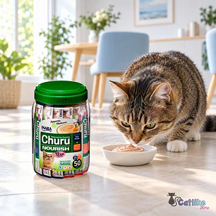Snack Churu Nourish Estimulante Del Apetito 50 Tubos Para Gatos