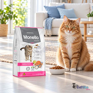 Alimento Monello Gato Adulto Salmon Y Pollo Premium