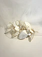 Tocado Hojas texturas, cristales y perlas naturales. - Miniatura 2