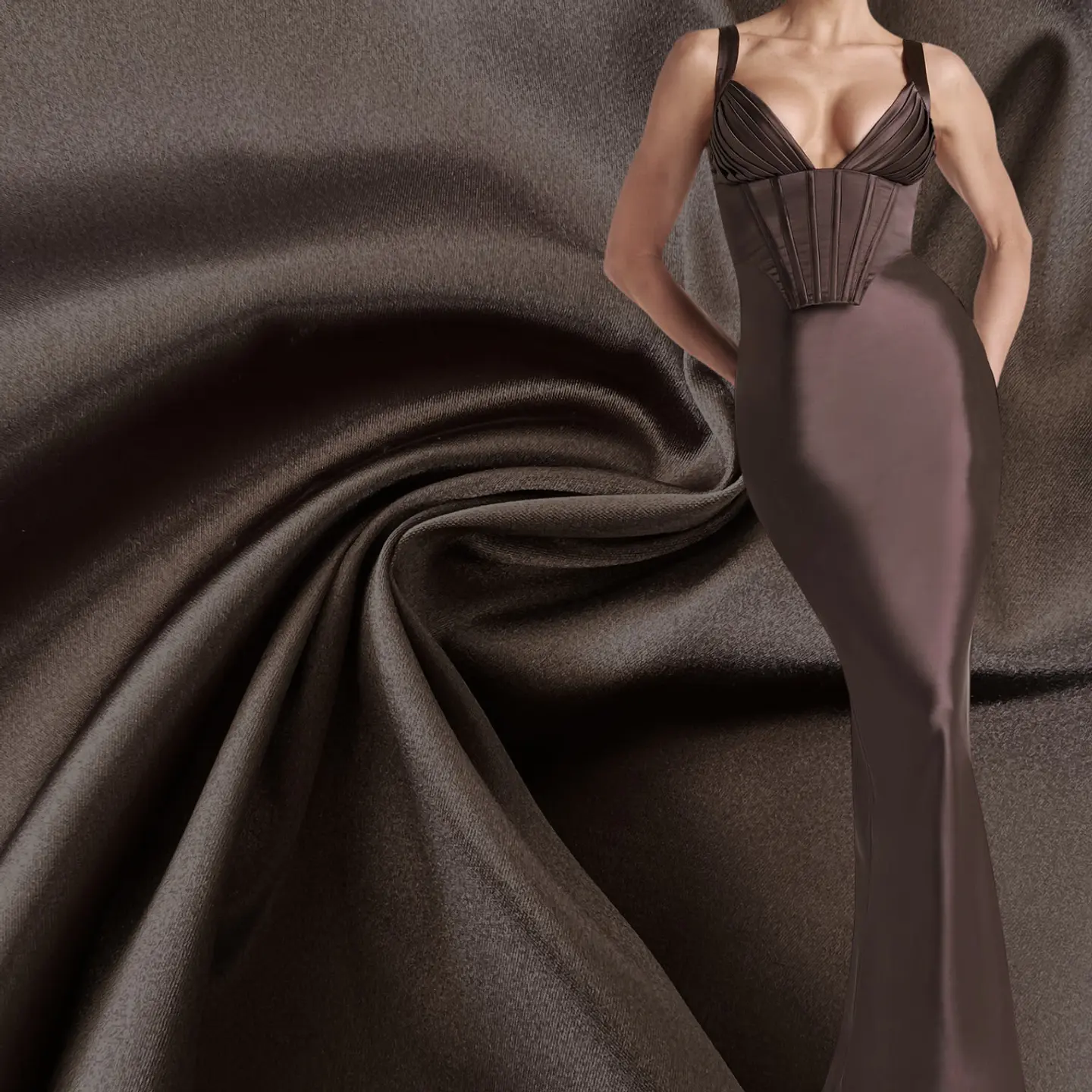 Tela Saten Premium Sastrería, 180 gsm, 120 cm de ancho, 8% elastano 9