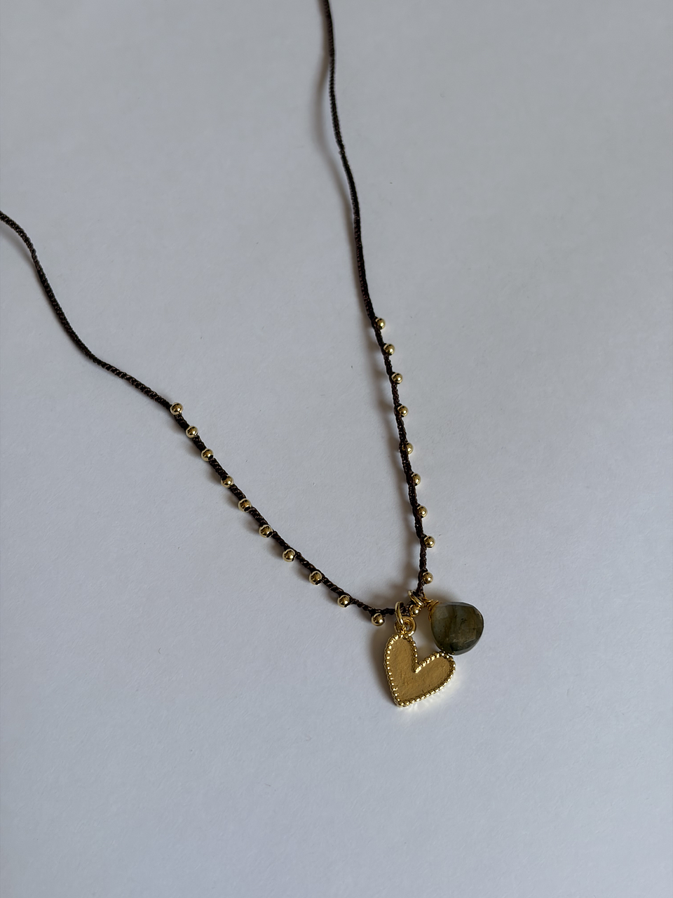 Collar Corazón Hilo Bordado  1