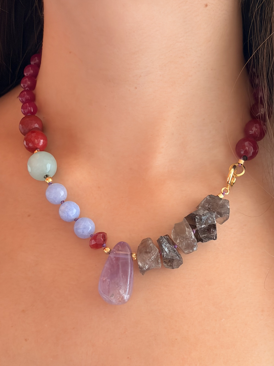 Collar Piedras Colores 4