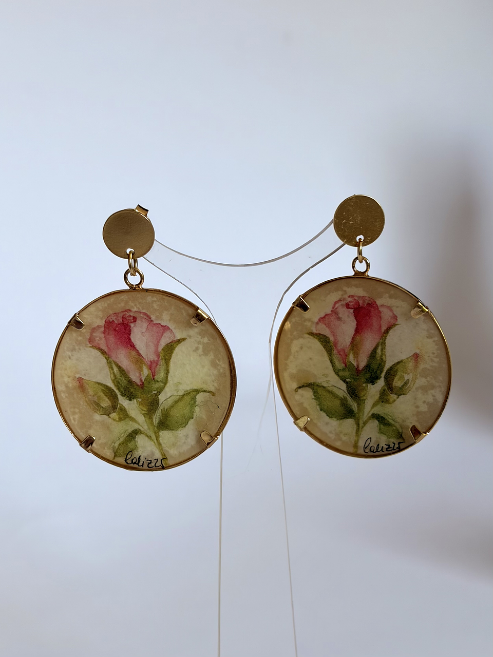 Aros Flor Pintados Circulares 1