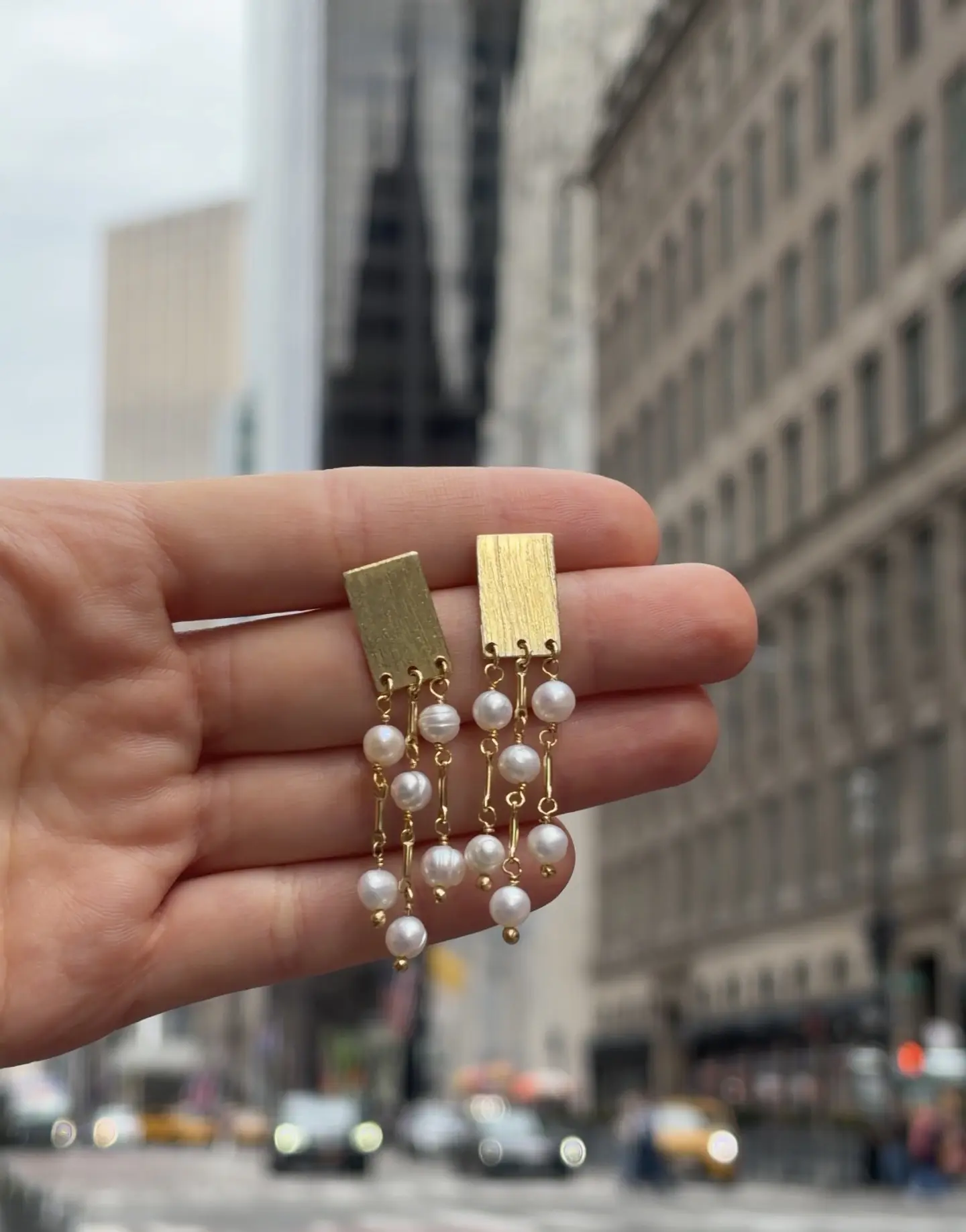 Aros Cascada Perlas THE EDGE 1