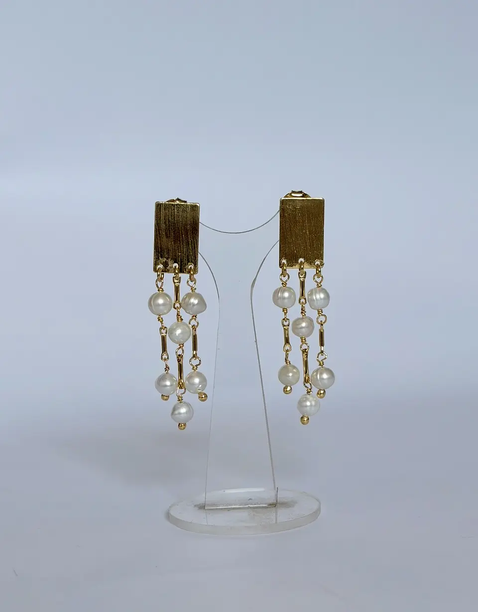 Aros Cascada Perlas THE EDGE 2