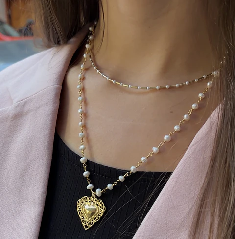 Collar Perlas Pequeñas UNION SQUARE