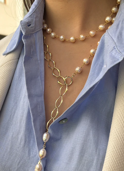 Collar Perlas Largo Multiforma