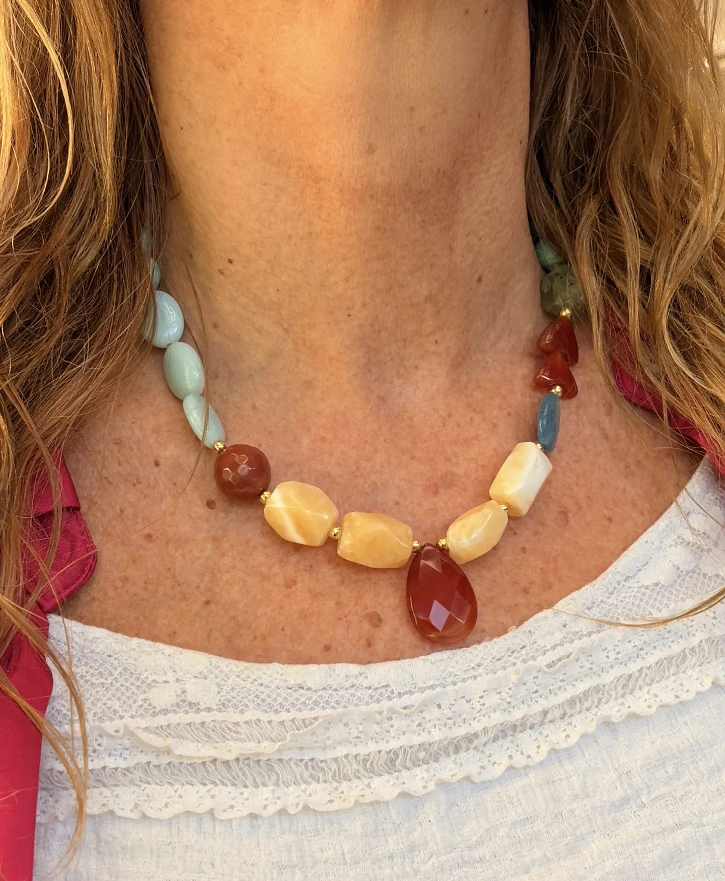Collar Piedras Colores 1