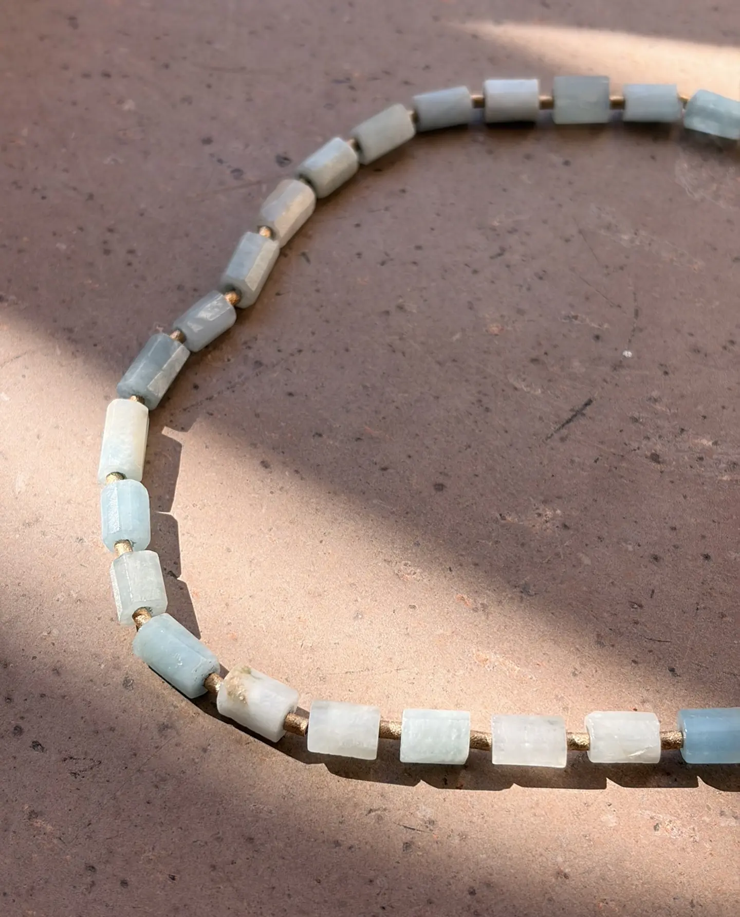 Collar Piedras Celeste 1