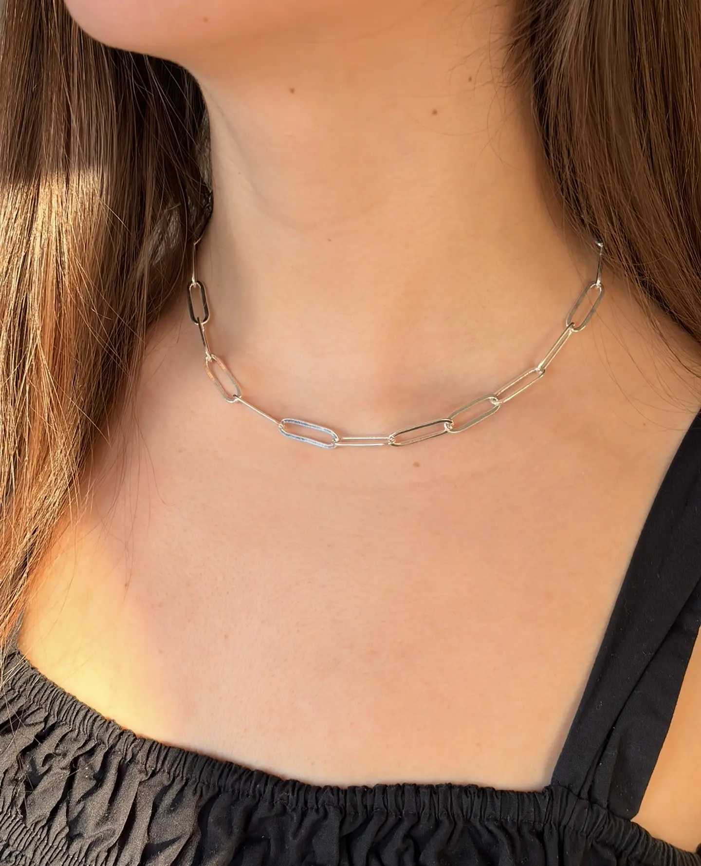Collar Eslabones Plata 1