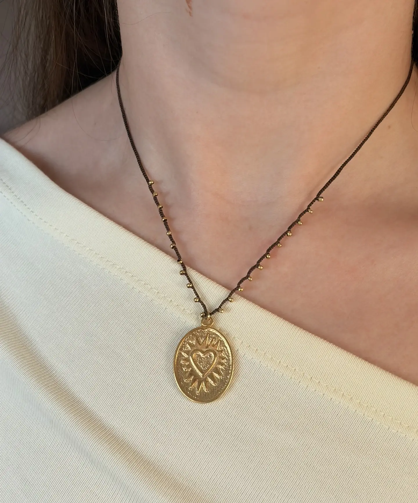 Collar Corazon M Hilo Bordado 2