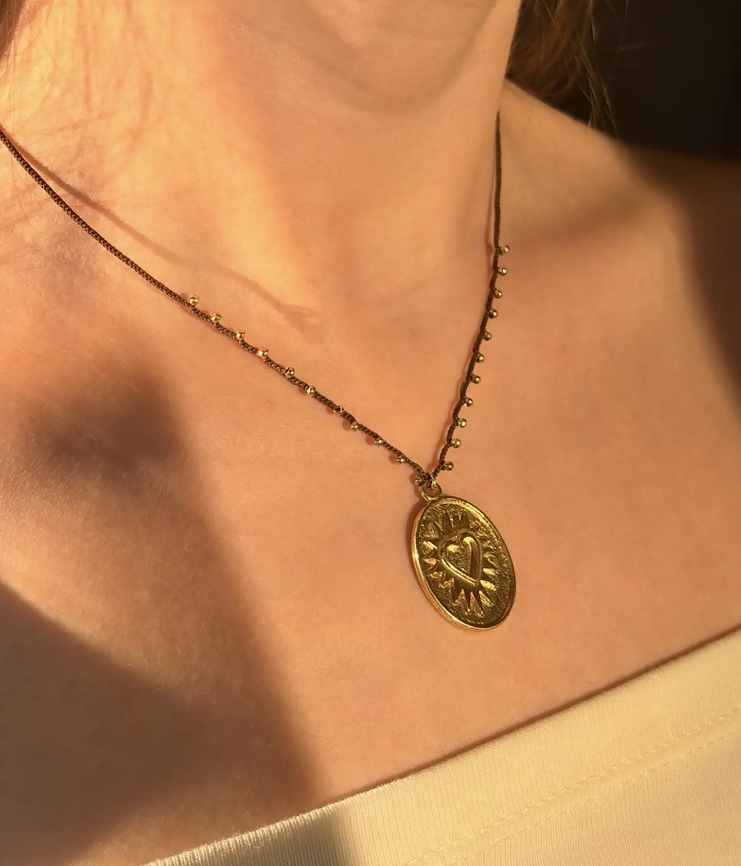 Collar Corazon M Hilo Bordado 1