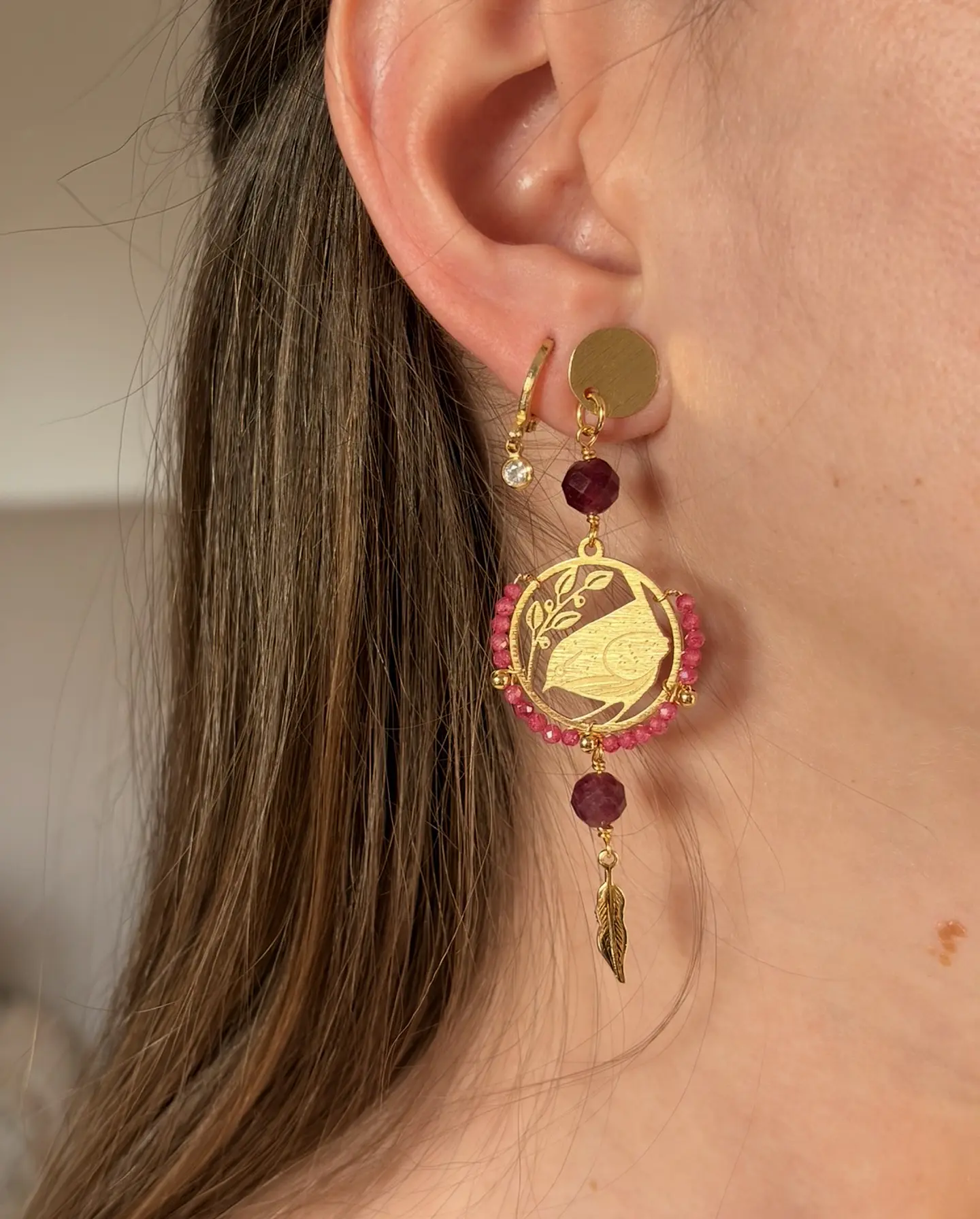 Aros Boho Pájaro  1