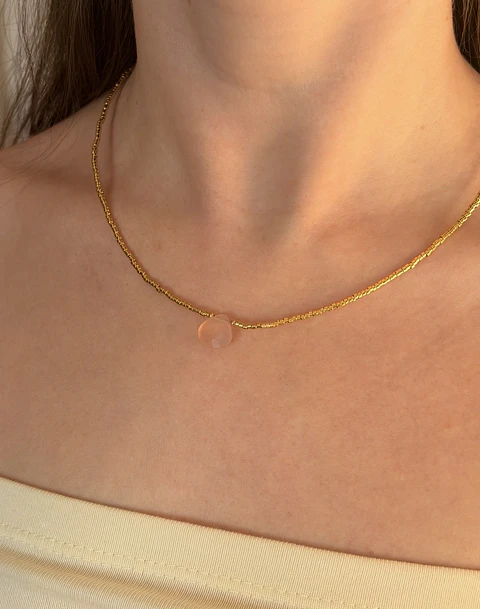 Collar Cuarzo Rosado