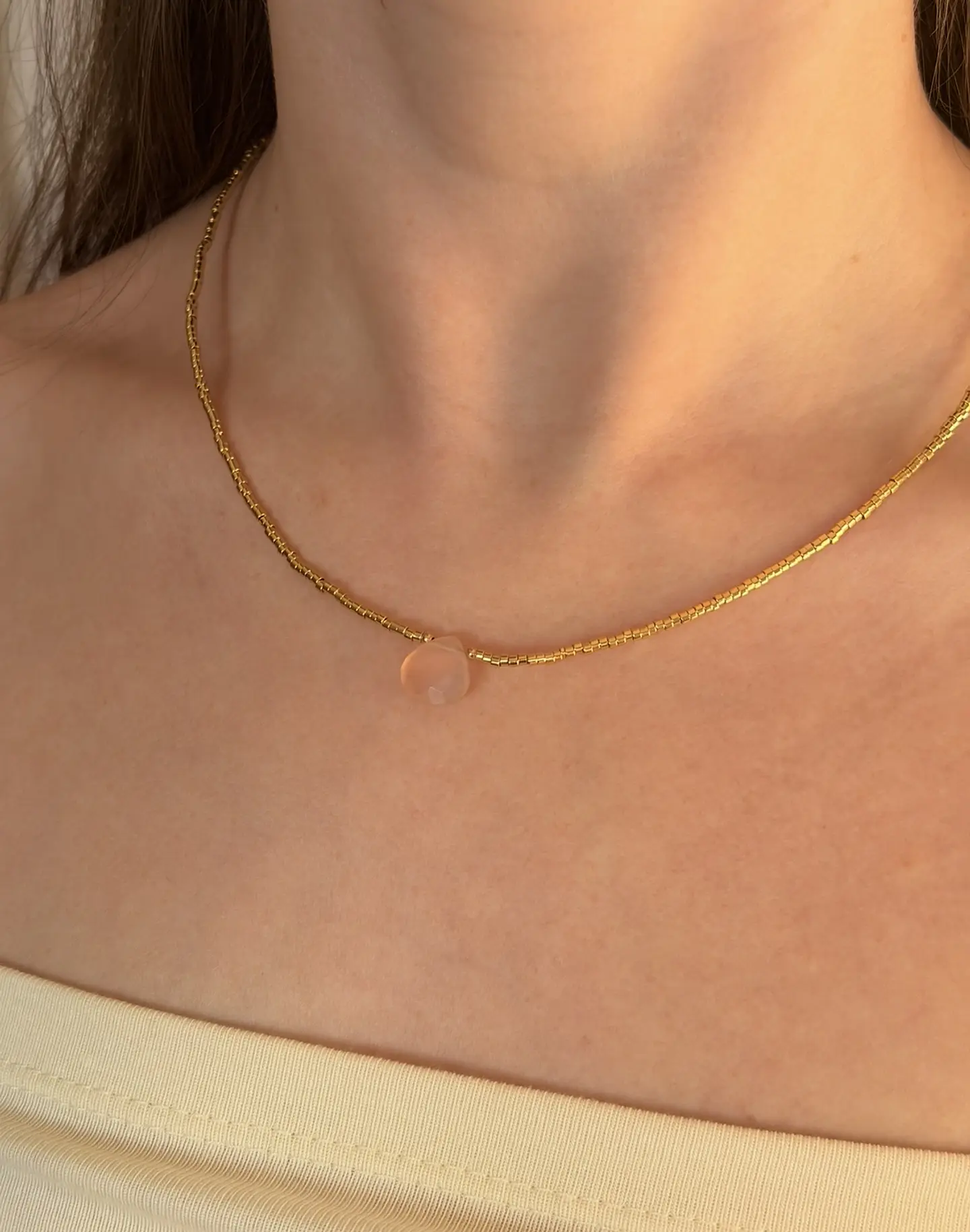 Collar Cuarzo Rosado 1