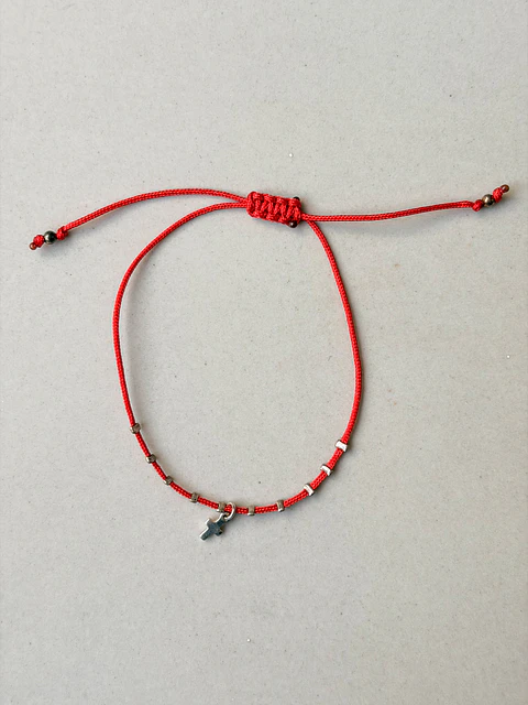 Pulsera Protección Cruz Plata