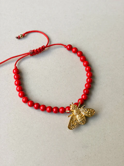 Pulsera Roja Abeja 