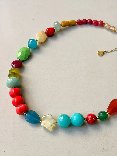 Collar Piedras Colores
