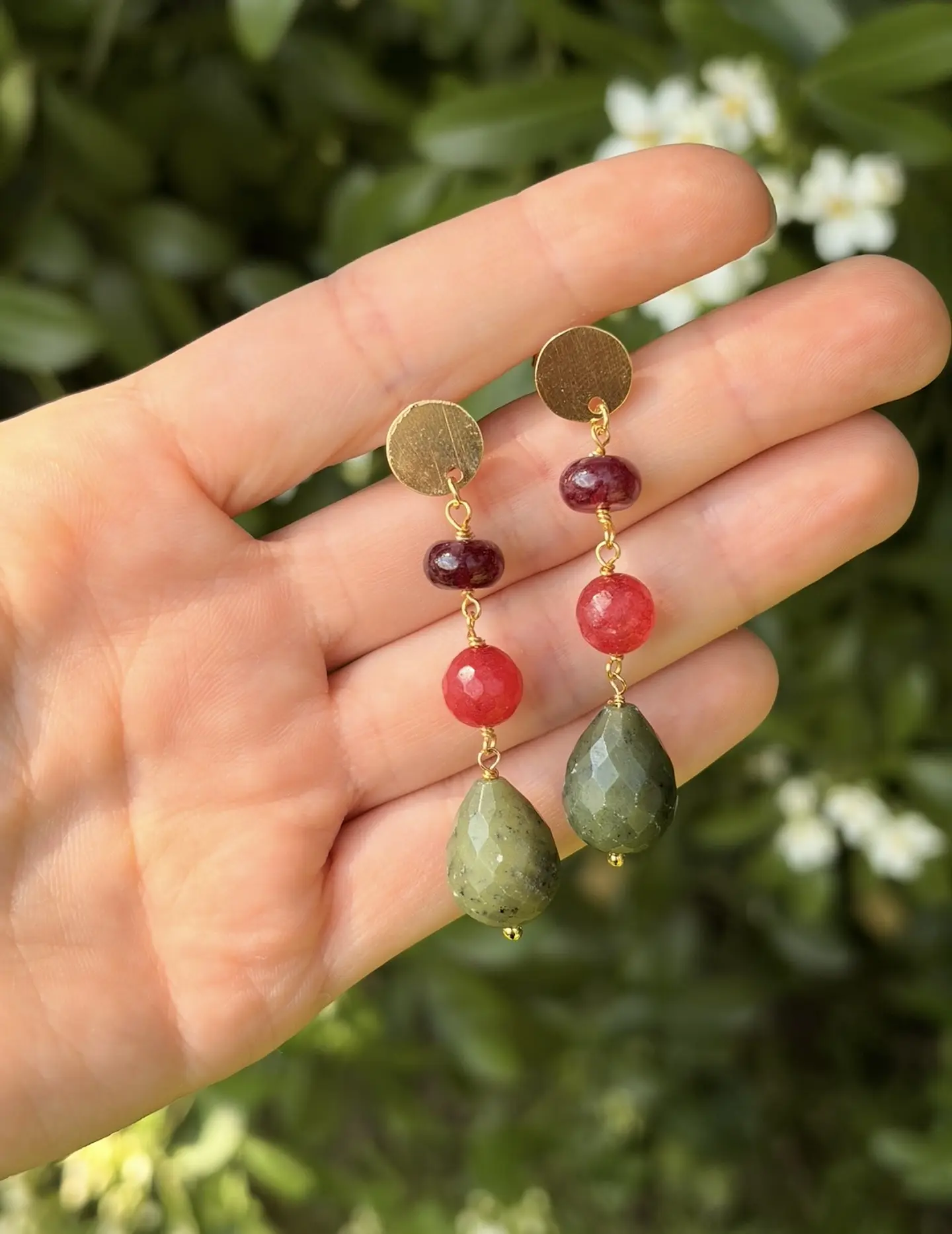 Aros Piedras Colores V 1